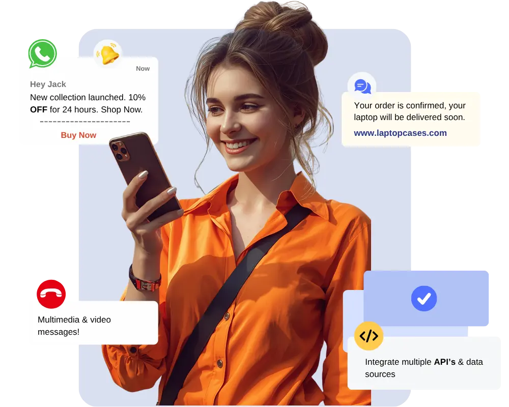 Two abstract figures interacting within large V shapes