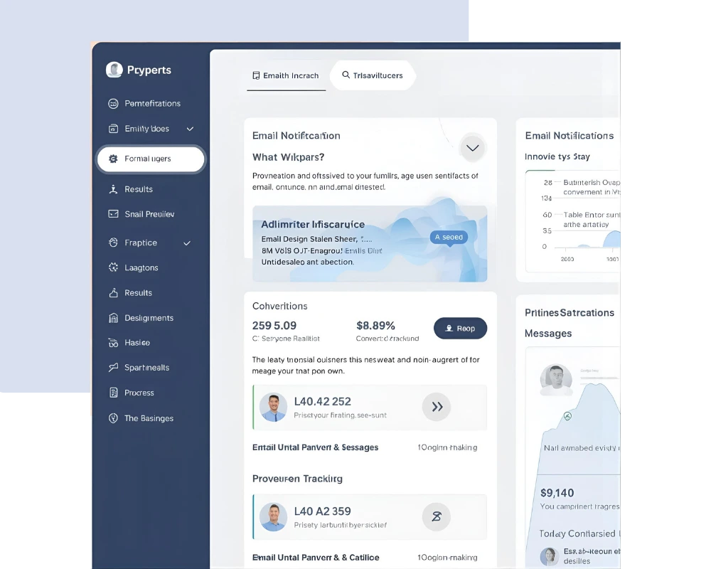 Two abstract figures interacting within large V shapes