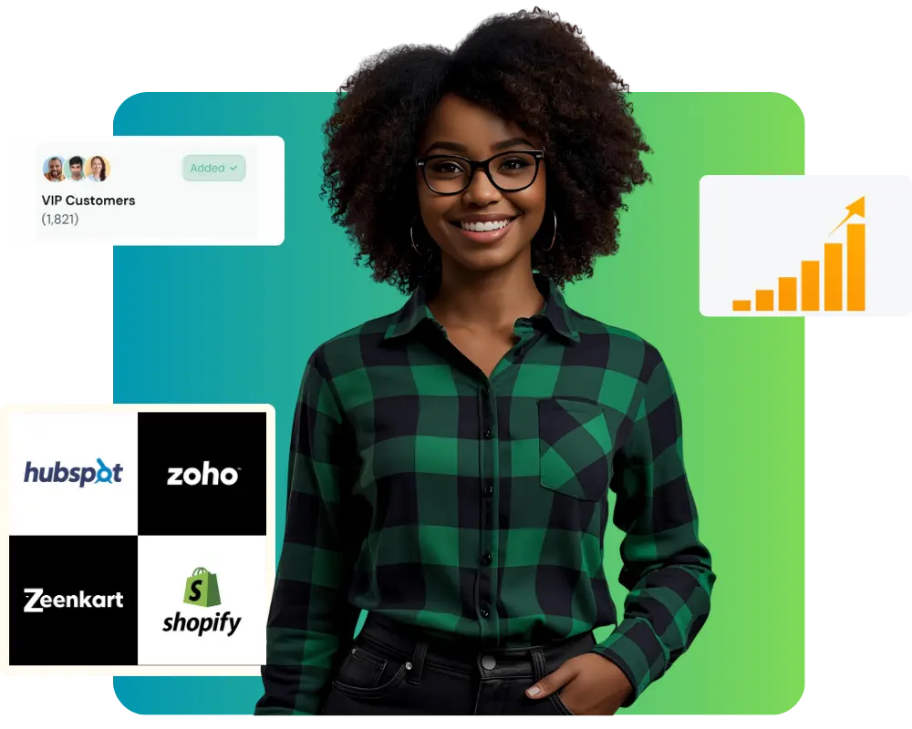 Two abstract figures interacting within large V shapes